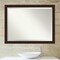 Beveled Bathroom Wall Mirror, William Mottled Bronze Narrow Frame